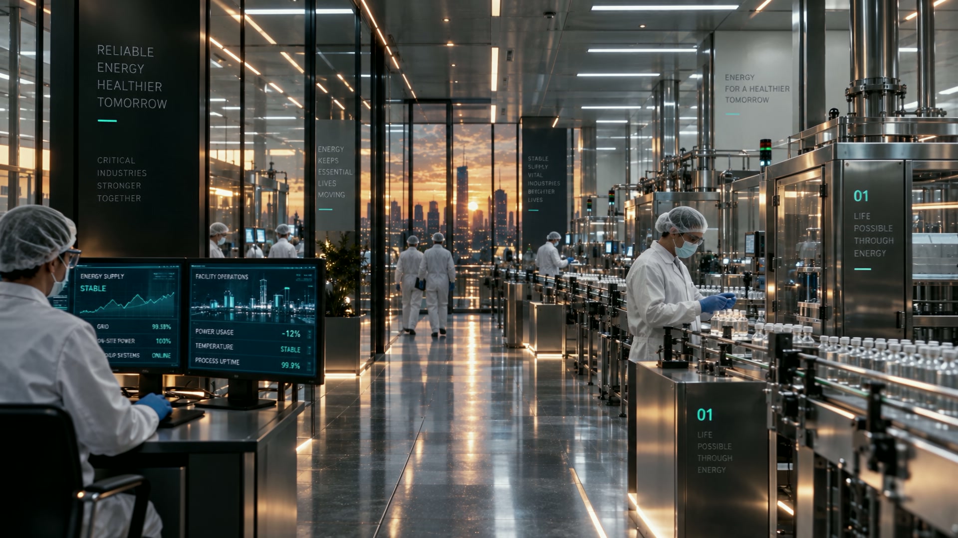 Pharmazeutische Produktionslinie als Kundenwelt
